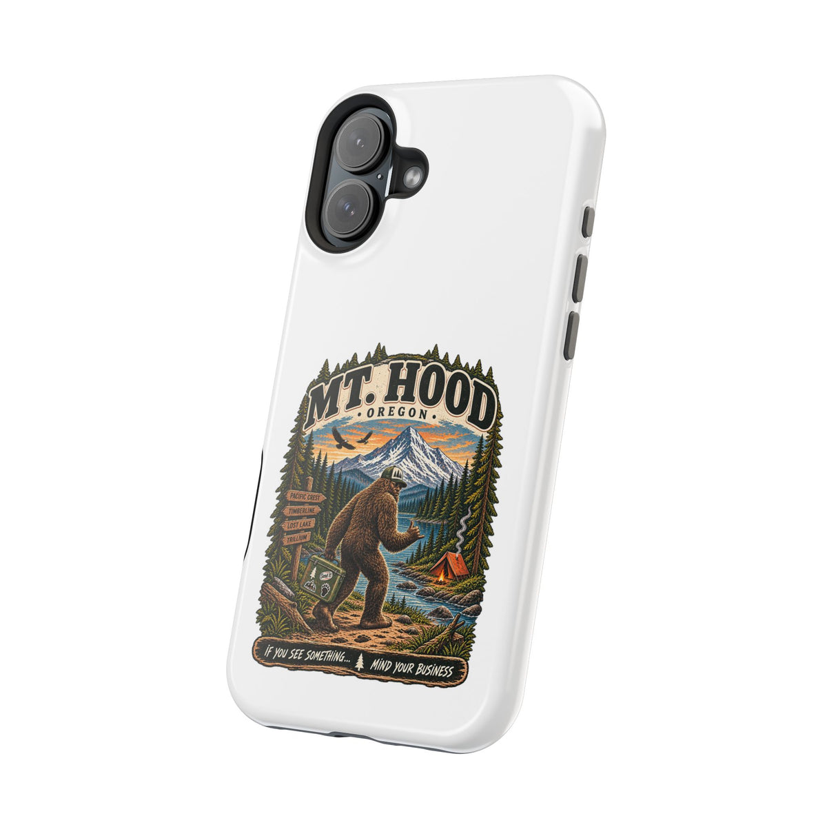 Mt. Hood Oregon Sasquatch Phone Case — Magnetic Impact-Resistant