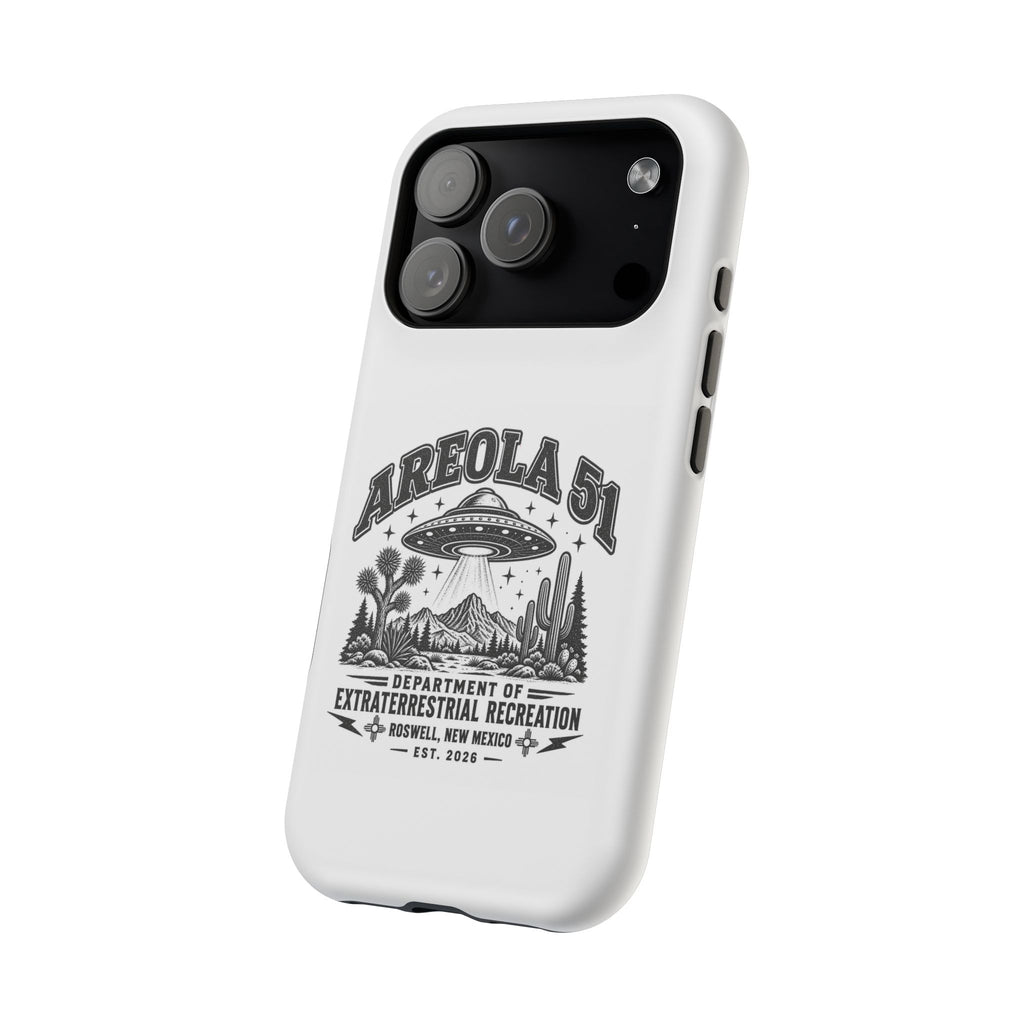 Areola 51 Magnetic Impact-Resistant Phone Case — Retro UFO Roswell Design
