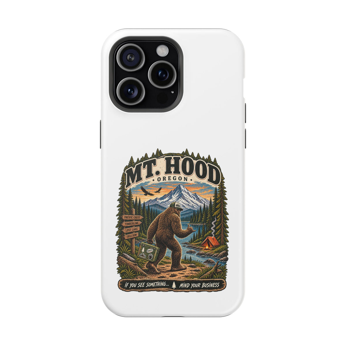 Mt. Hood Oregon Sasquatch Phone Case — Magnetic Impact-Resistant