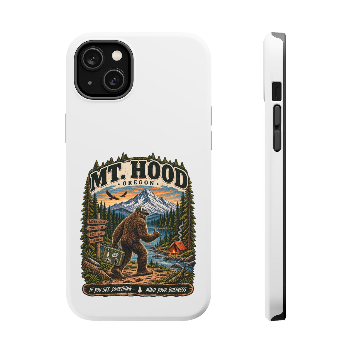 Mt. Hood Oregon Sasquatch Phone Case — Magnetic Impact-Resistant