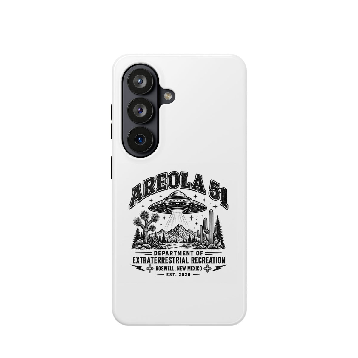 Areola 51 Magnetic Impact-Resistant Phone Case — Retro UFO Roswell Design