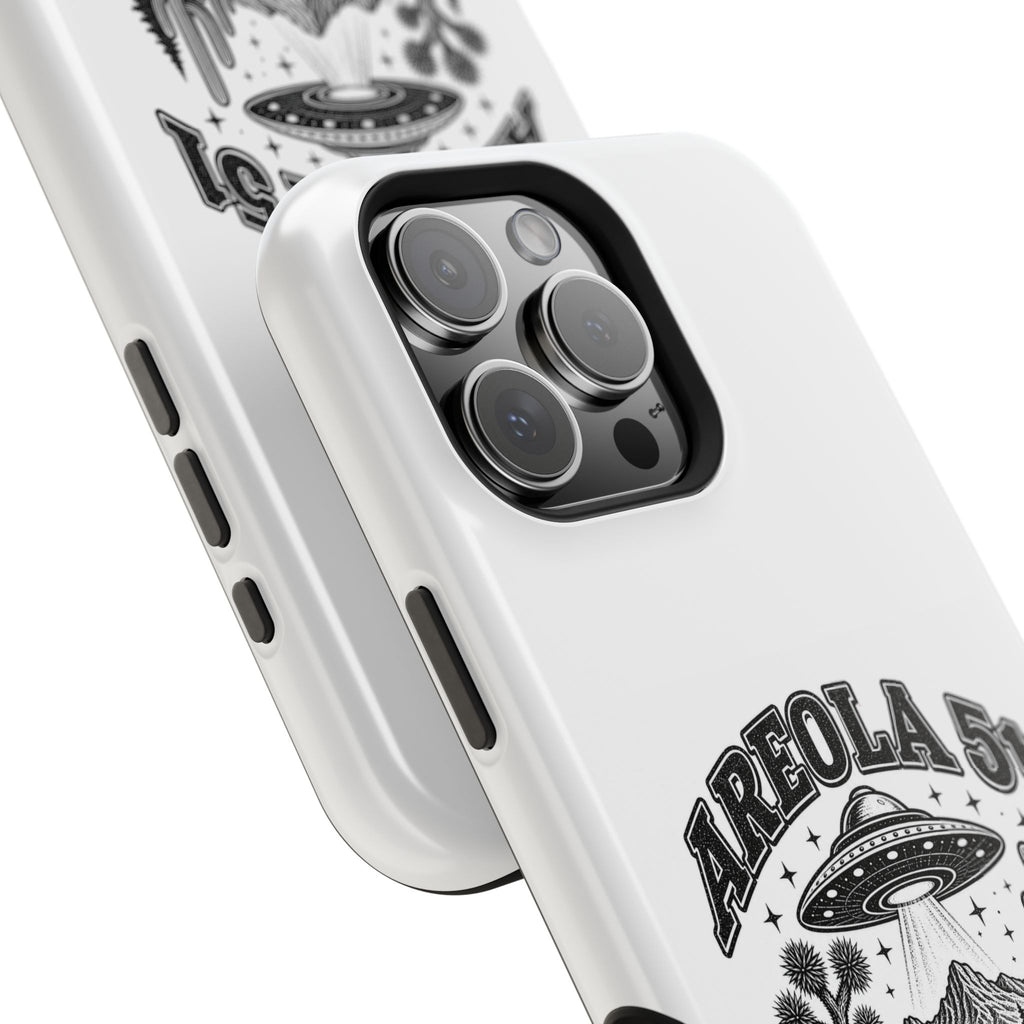 Areola 51 Magnetic Impact-Resistant Phone Case — Retro UFO Roswell Design