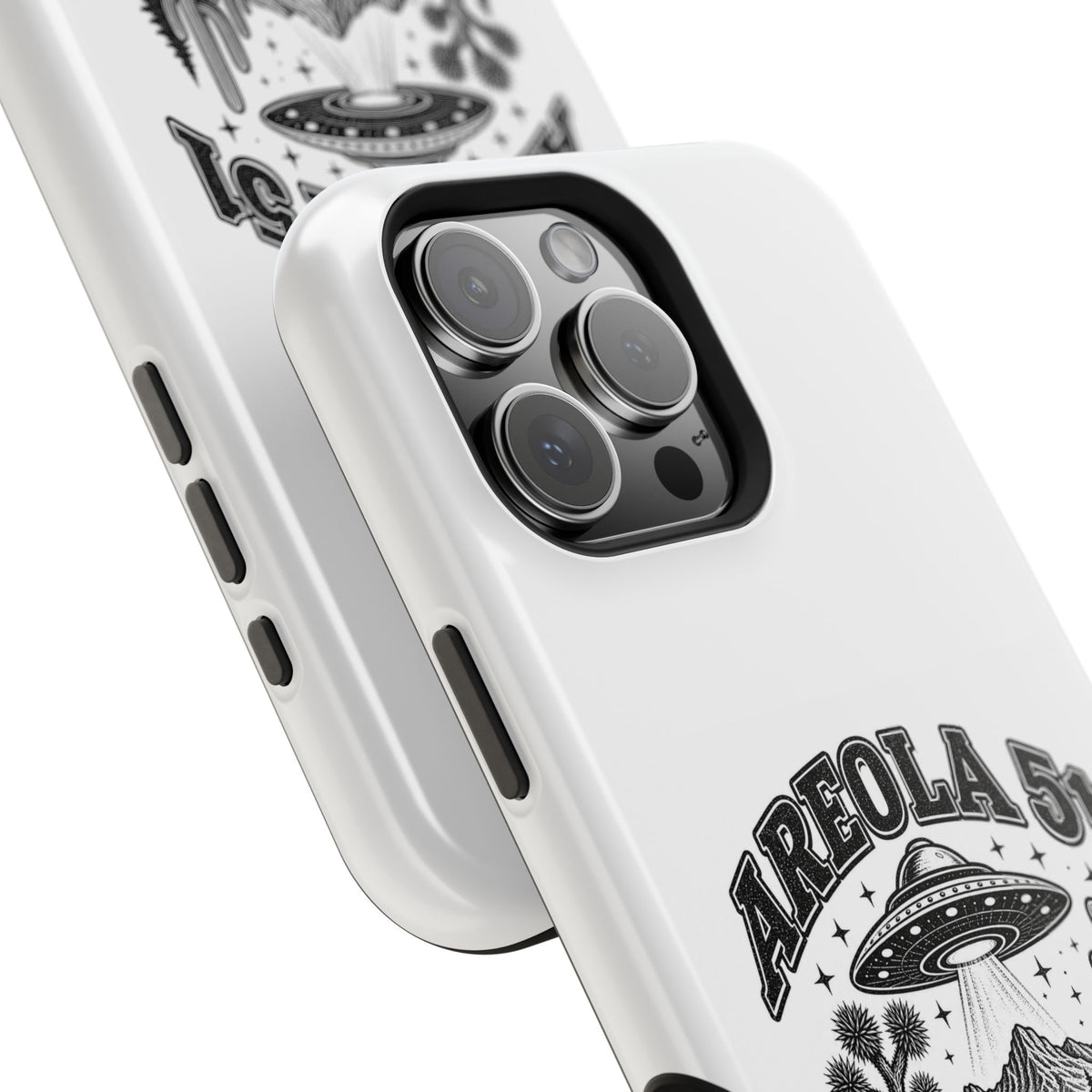 Areola 51 Magnetic Impact-Resistant Phone Case — Retro UFO Roswell Design