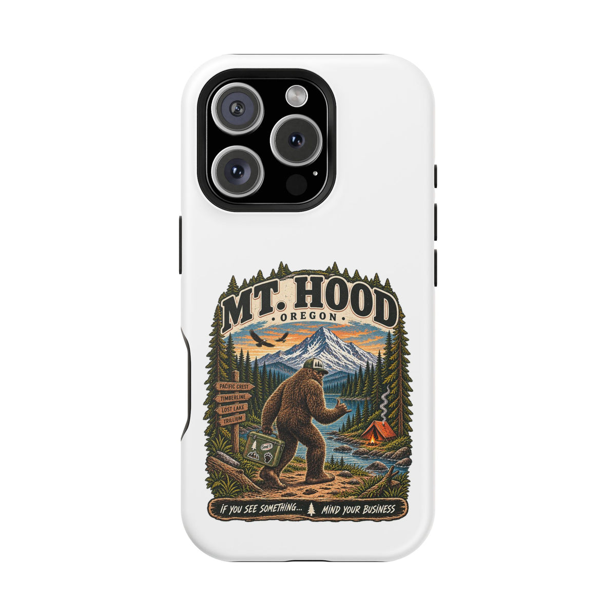 Mt. Hood Oregon Sasquatch Phone Case — Magnetic Impact-Resistant