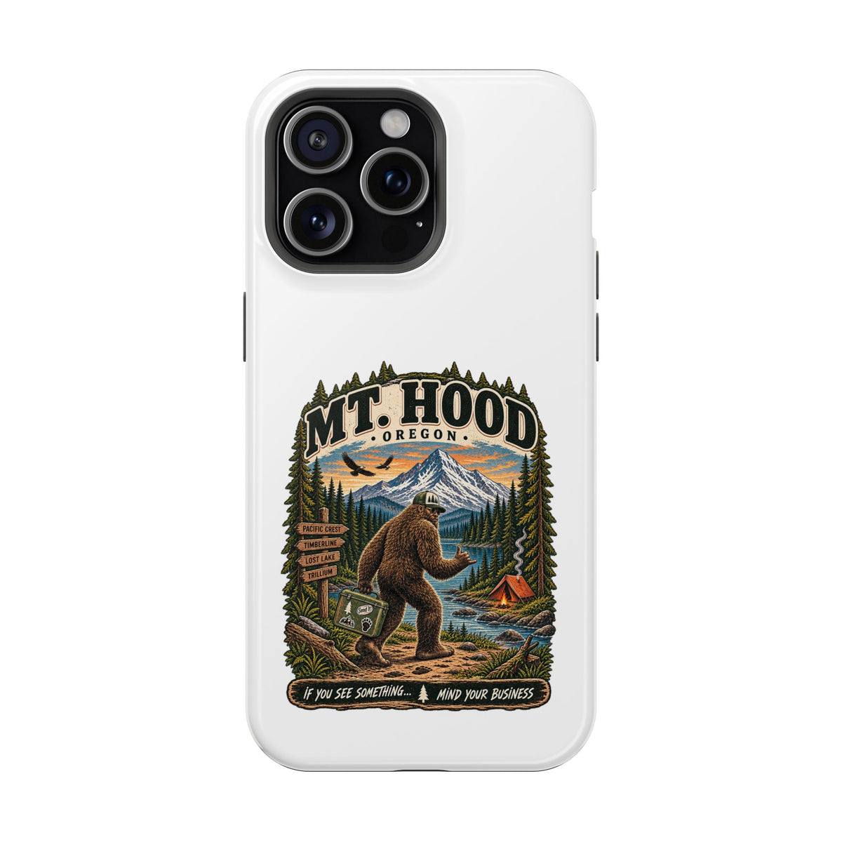 Mt. Hood Oregon Sasquatch Phone Case — Magnetic Impact-Resistant