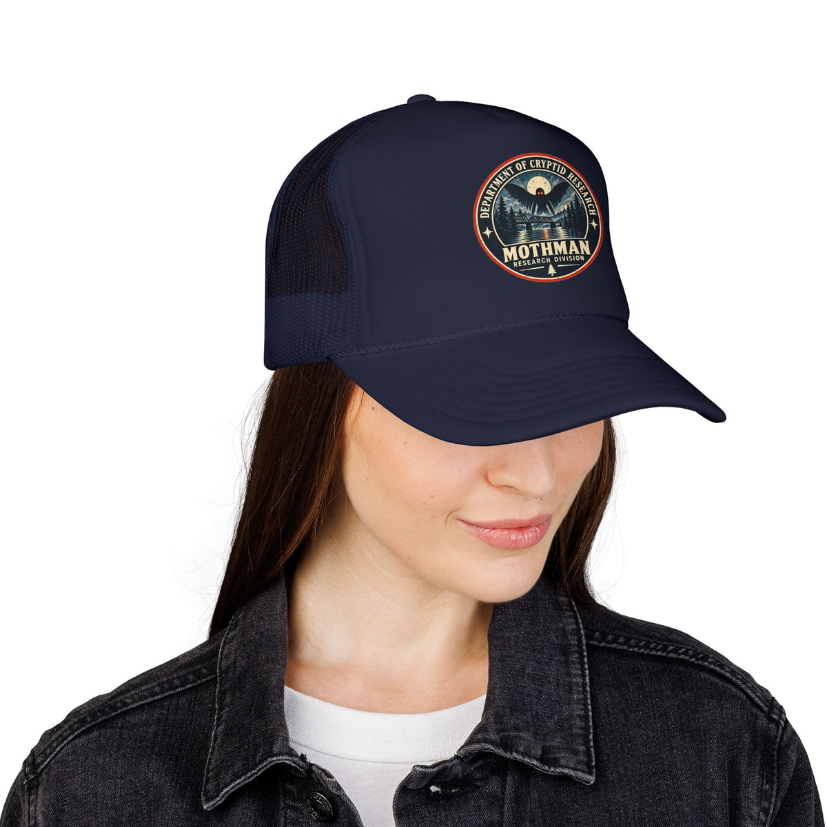 Mothman Department of Cryptid Research Foam Trucker Hat