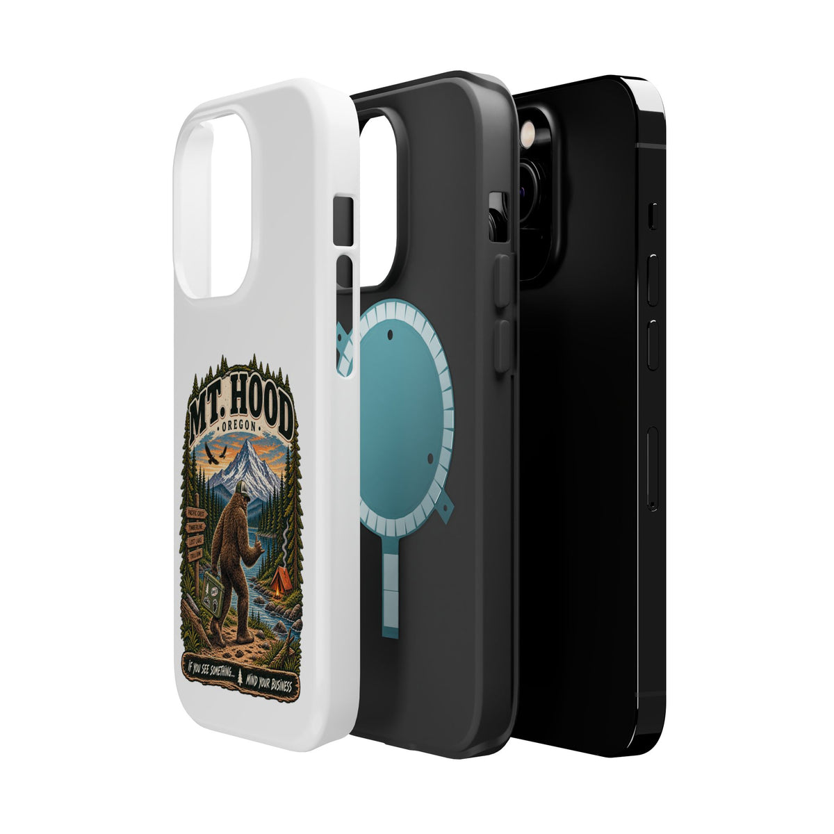 Mt. Hood Oregon Sasquatch Phone Case — Magnetic Impact-Resistant