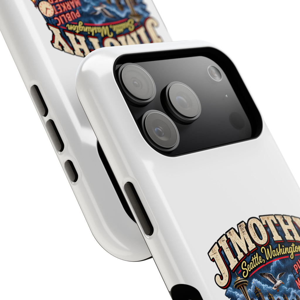 Personalized Seattle Phone Case — 'JIMOTHY' Market Center Design (Magnetic, Impact-Resistant)
