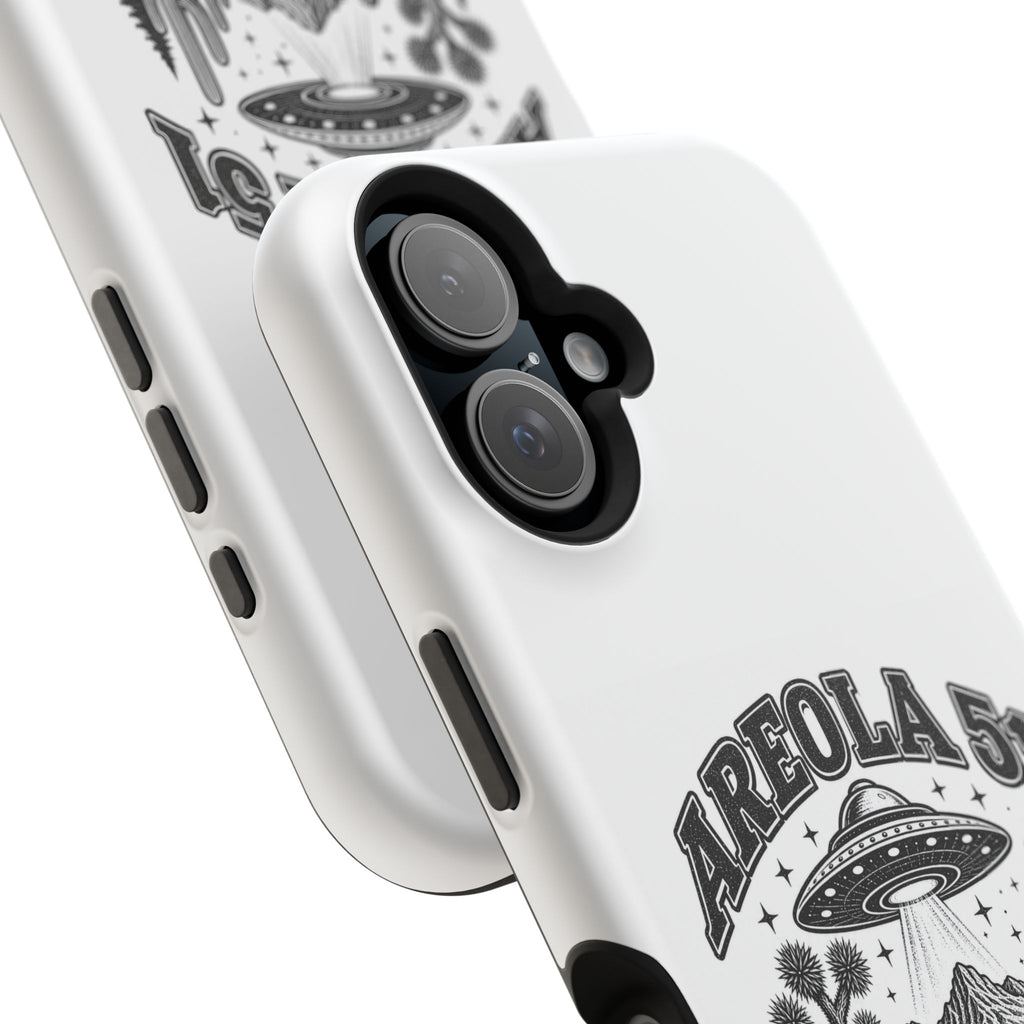 Areola 51 Magnetic Impact-Resistant Phone Case — Retro UFO Roswell Design
