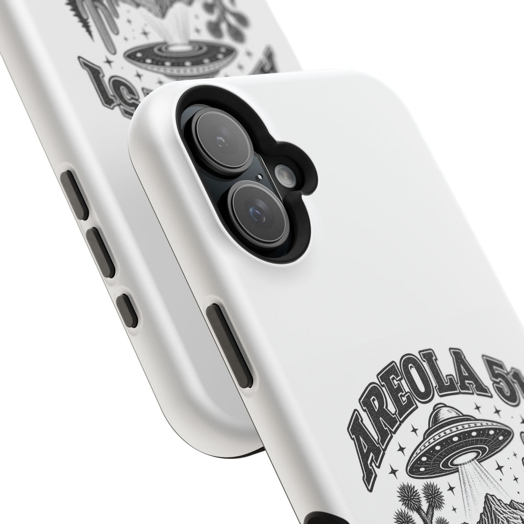 Areola 51 Magnetic Impact-Resistant Phone Case — Retro UFO Roswell Design