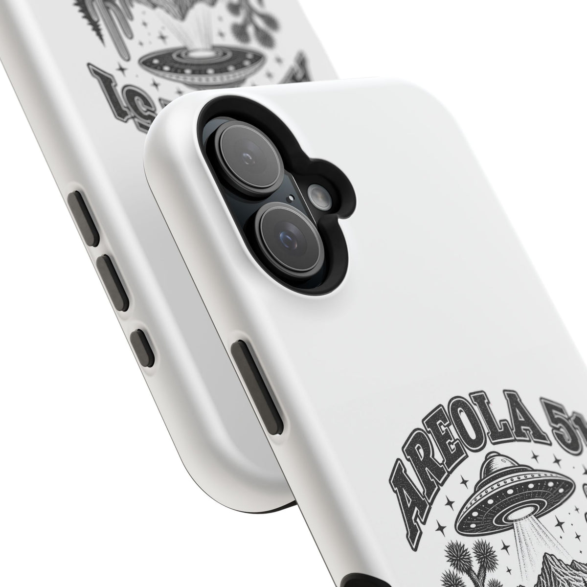 Areola 51 Magnetic Impact-Resistant Phone Case — Retro UFO Roswell Design