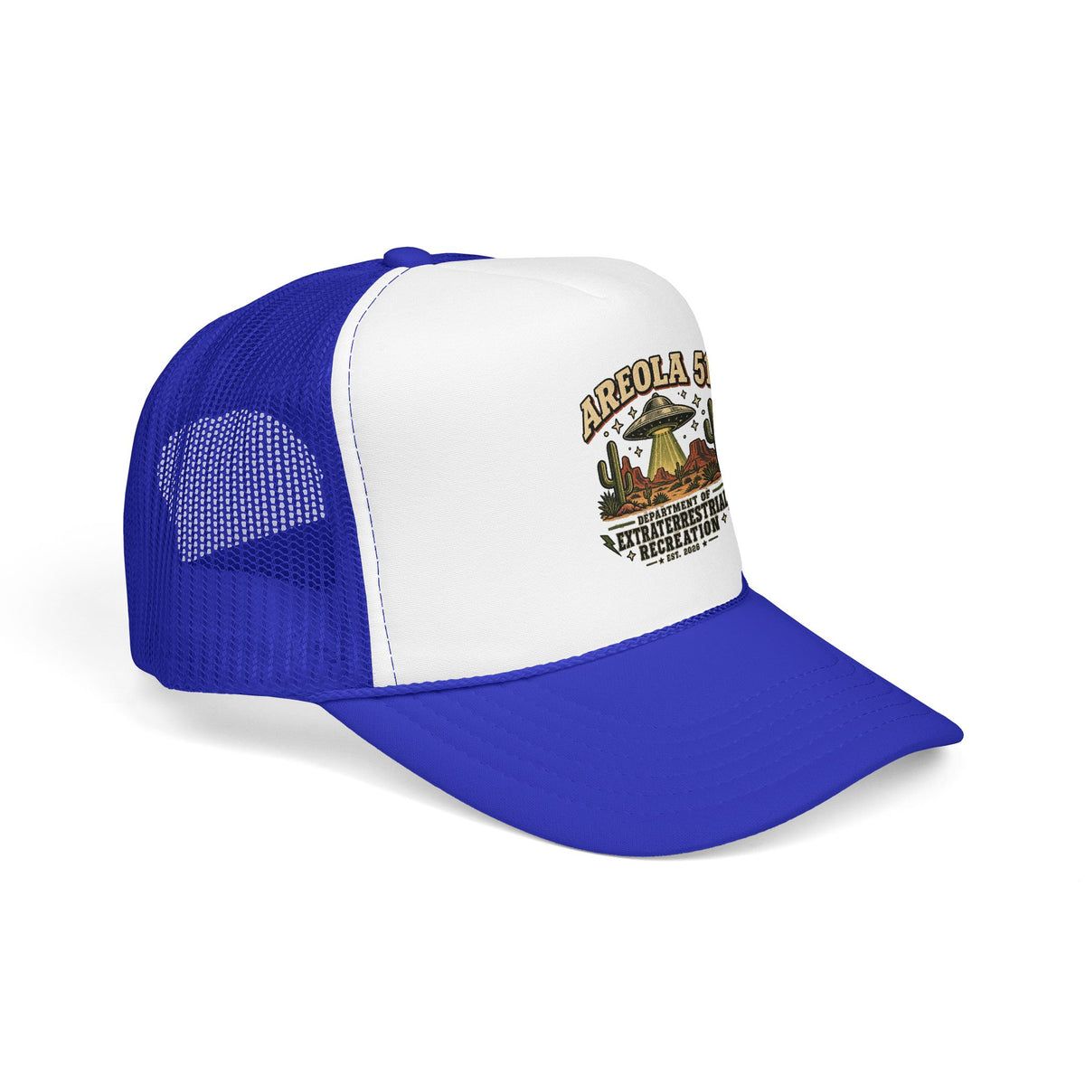 Areola 51 UFO Trucker Hat – Vintage Alien Abduction Design