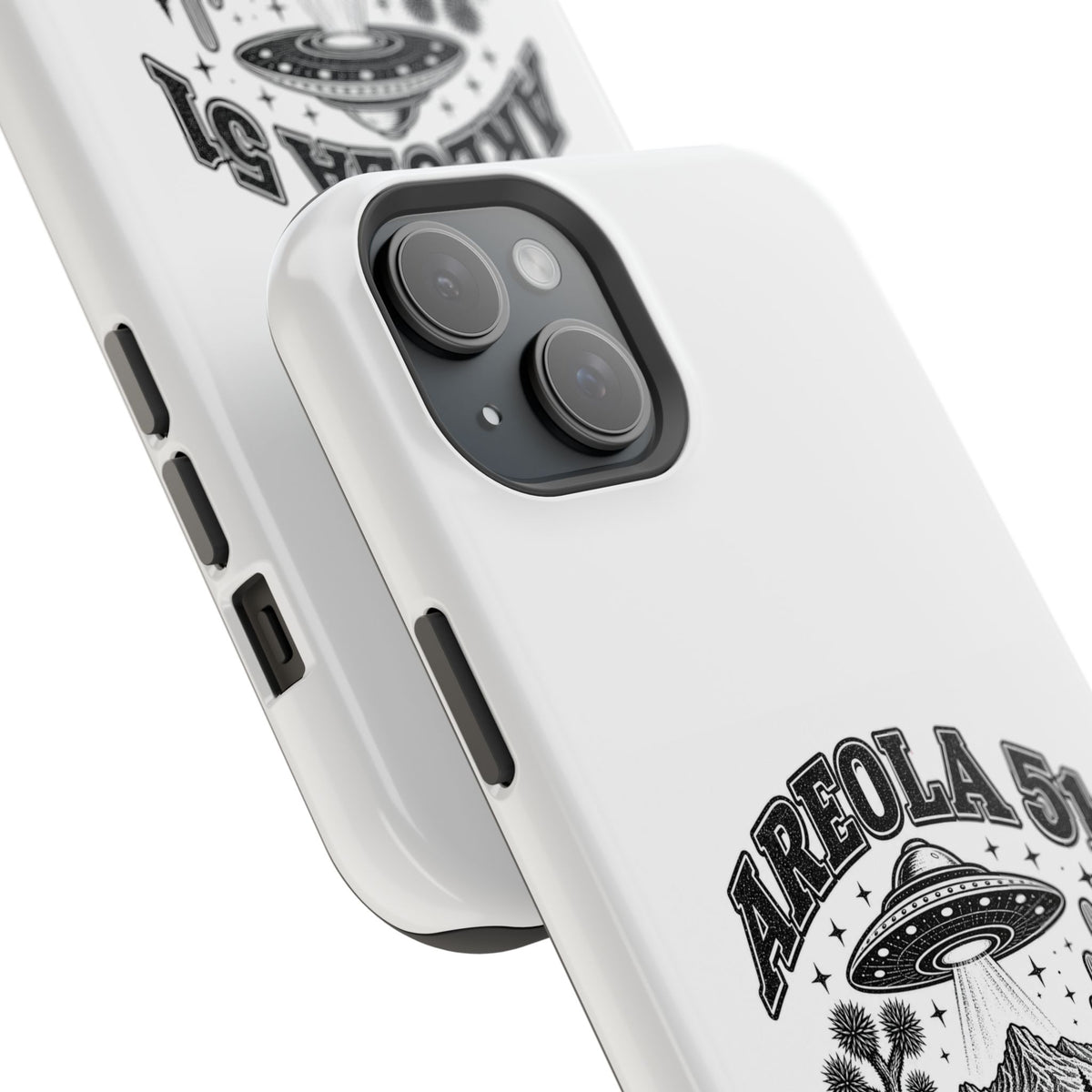 Areola 51 Magnetic Impact-Resistant Phone Case — Retro UFO Roswell Design