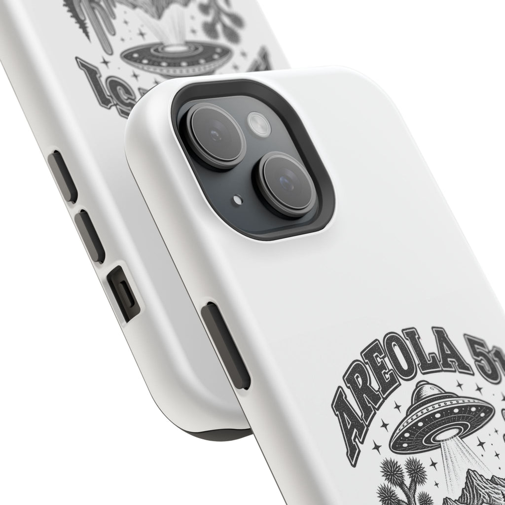 Areola 51 Magnetic Impact-Resistant Phone Case — Retro UFO Roswell Design