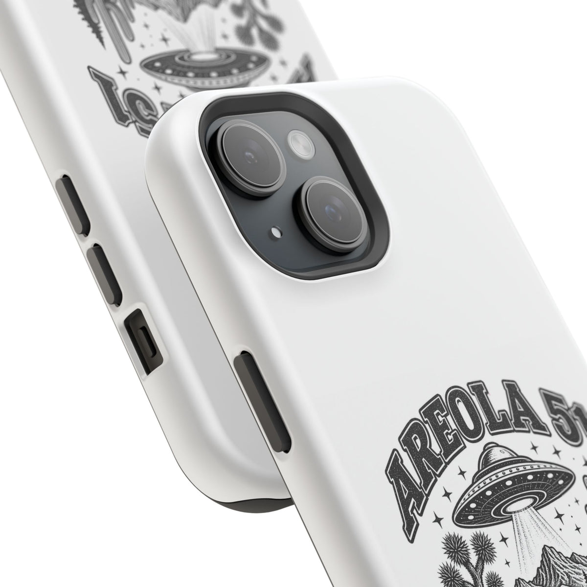 Areola 51 Magnetic Impact-Resistant Phone Case — Retro UFO Roswell Design