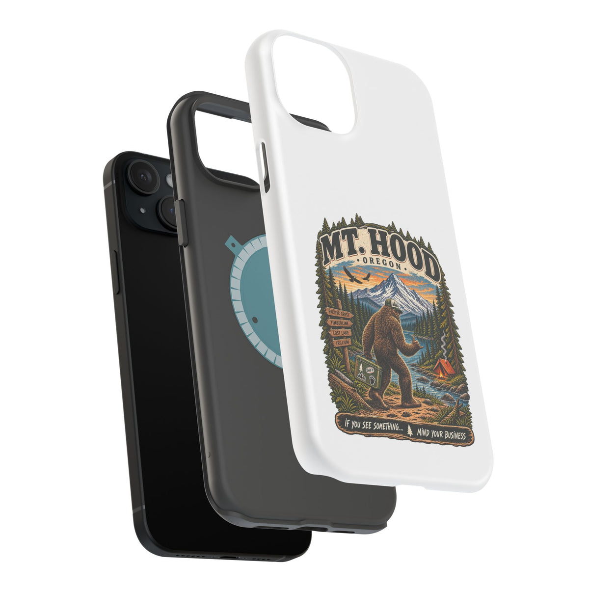 Mt. Hood Oregon Sasquatch Phone Case — Magnetic Impact-Resistant