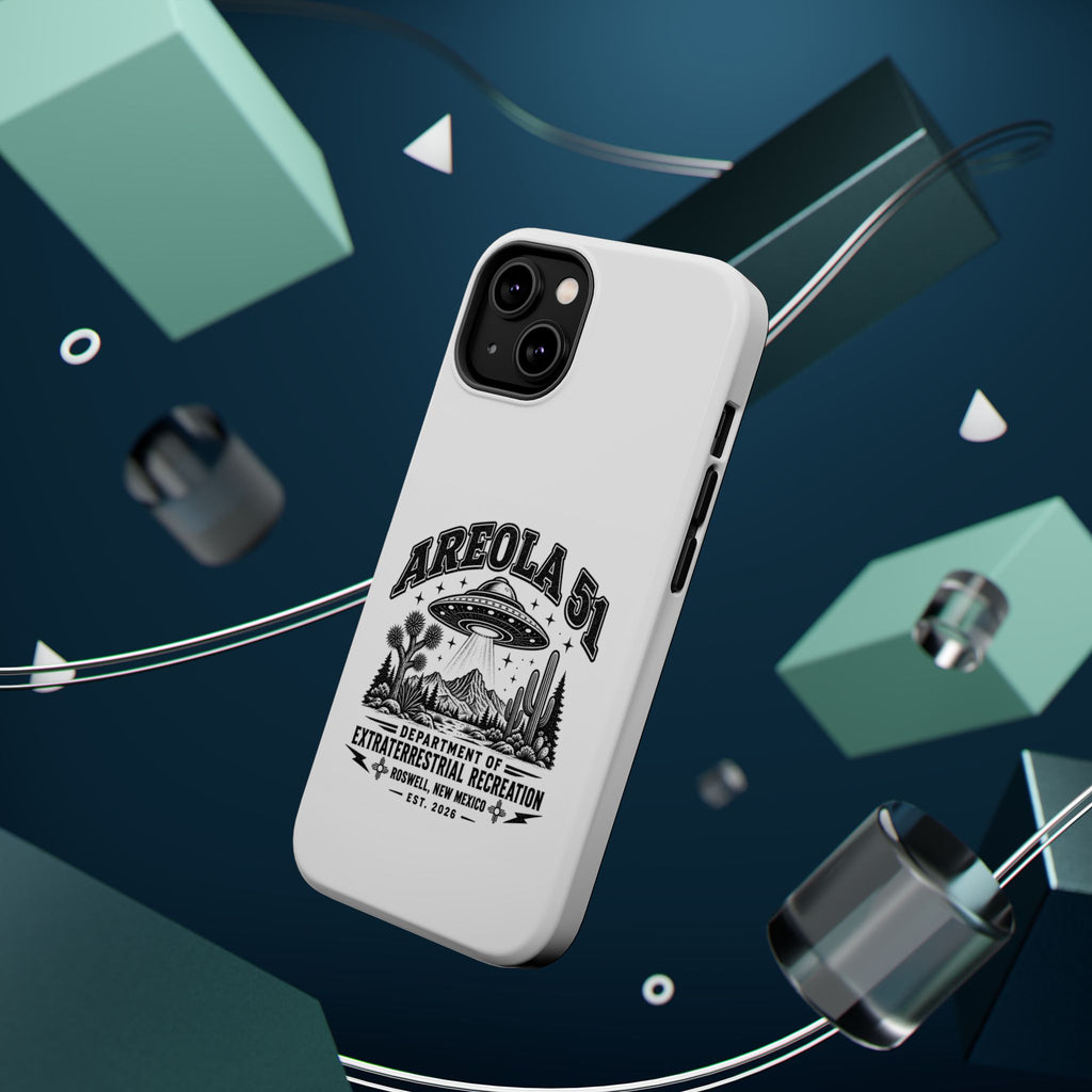 Areola 51 Magnetic Impact-Resistant Phone Case — Retro UFO Roswell Design
