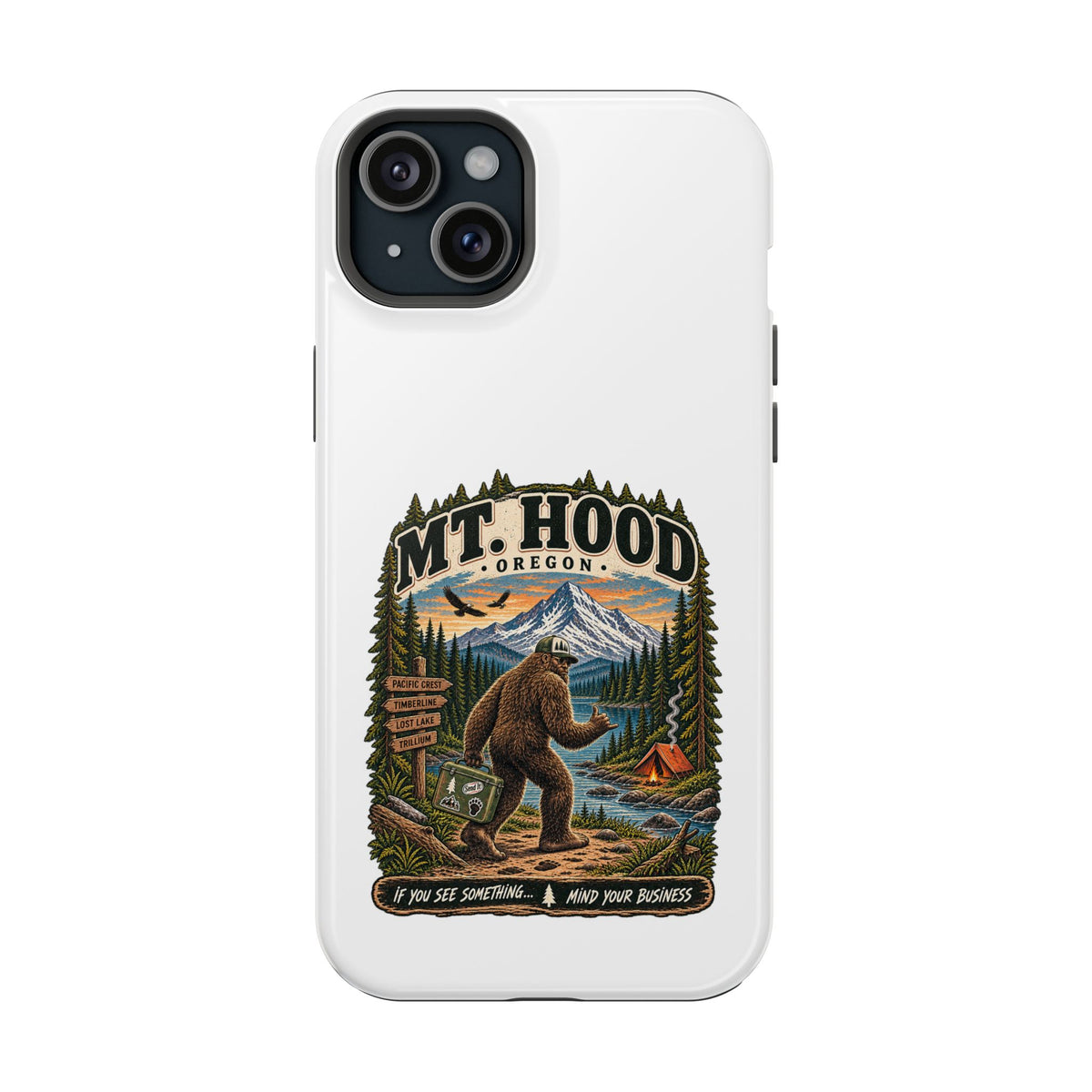 Mt. Hood Oregon Sasquatch Phone Case — Magnetic Impact-Resistant