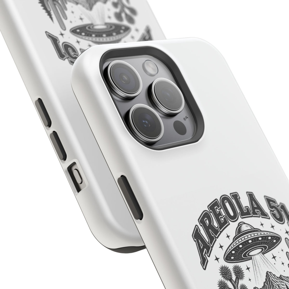 Areola 51 Magnetic Impact-Resistant Phone Case — Retro UFO Roswell Design