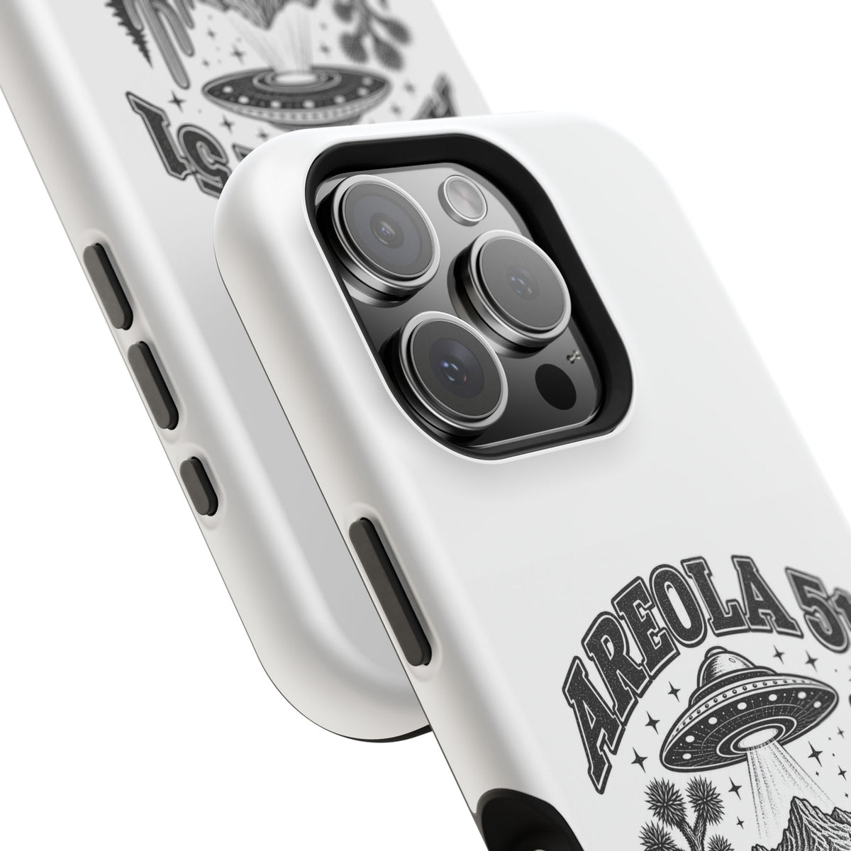 Areola 51 Magnetic Impact-Resistant Phone Case — Retro UFO Roswell Design