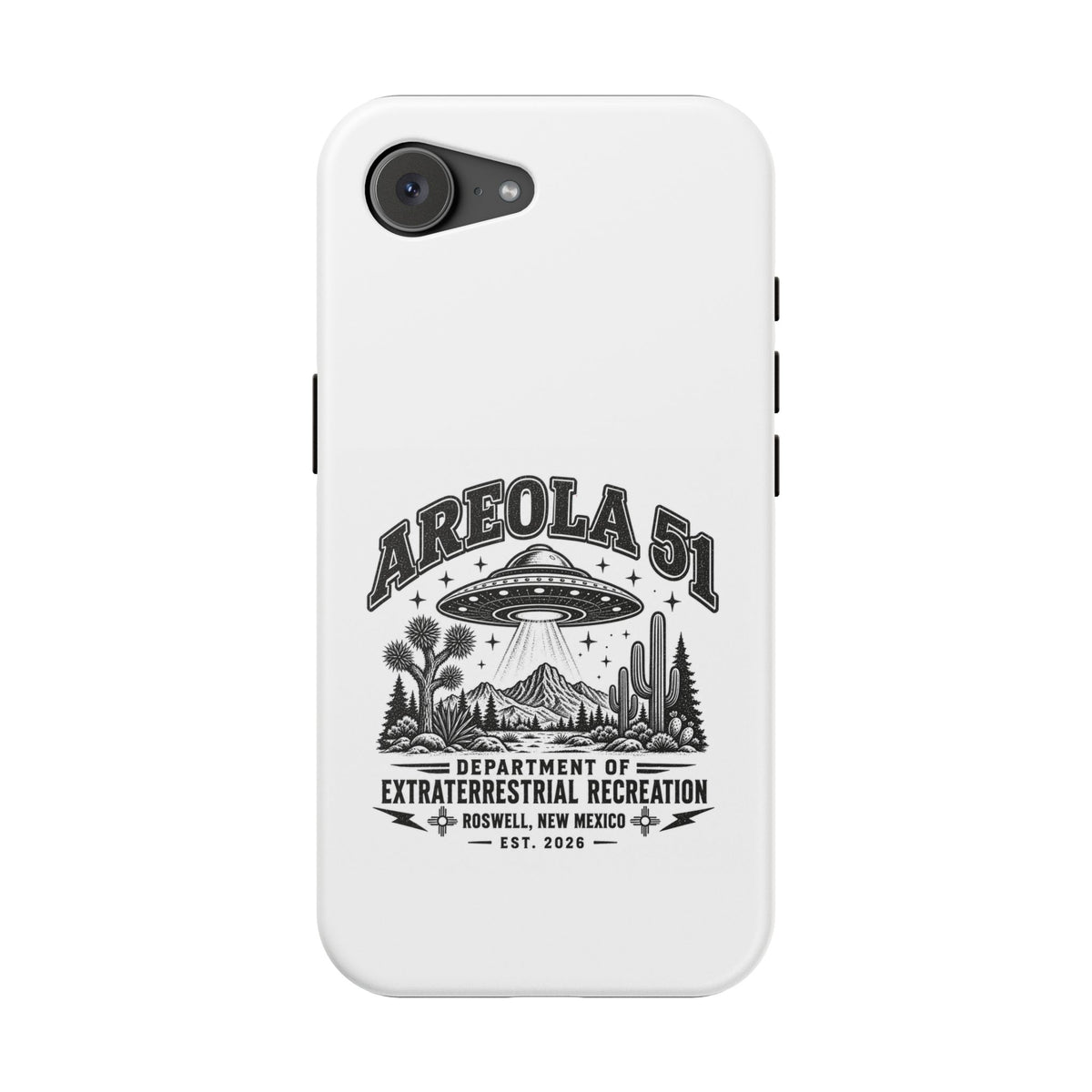 Areola 51 Magnetic Impact-Resistant Phone Case — Retro UFO Roswell Design