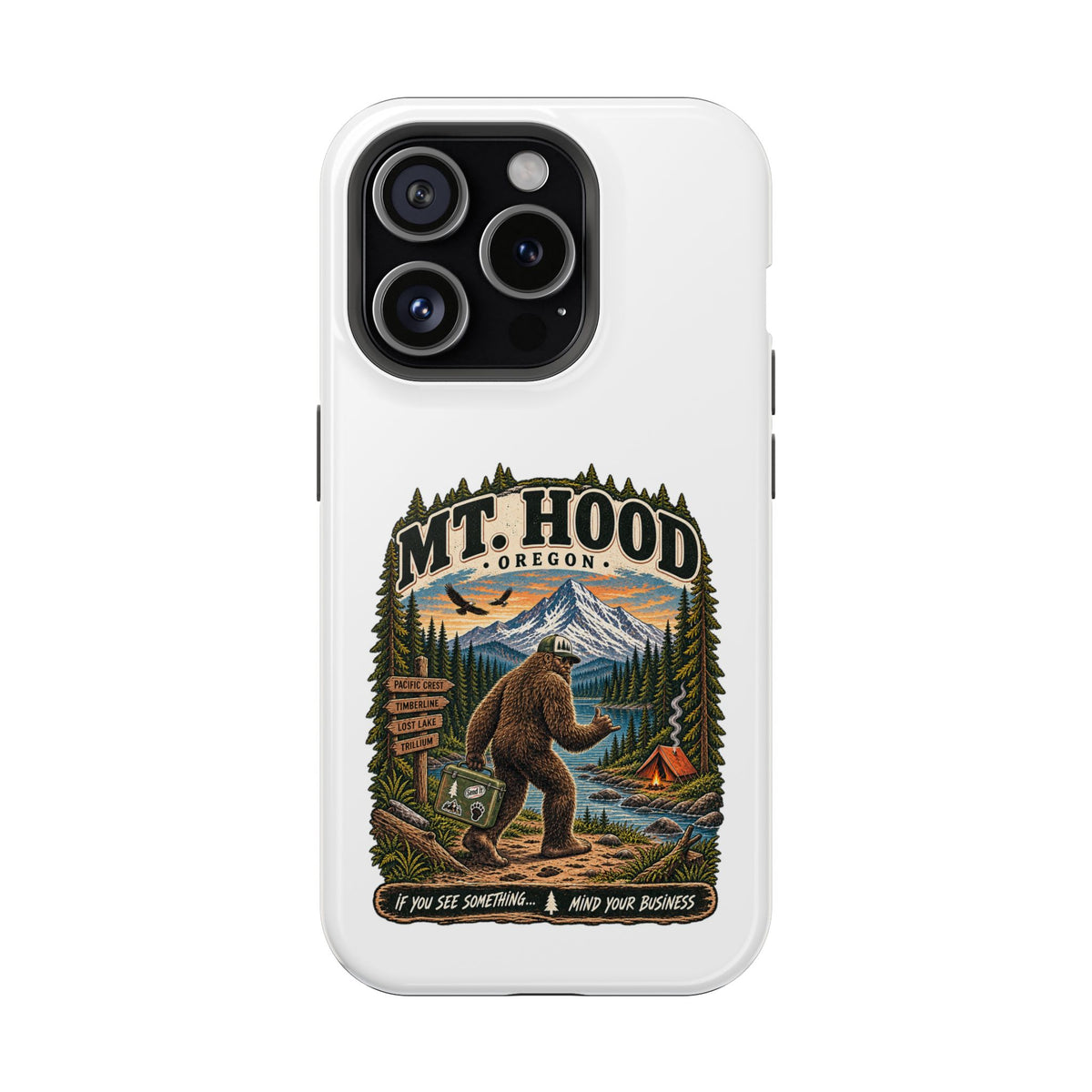 Mt. Hood Oregon Sasquatch Phone Case — Magnetic Impact-Resistant