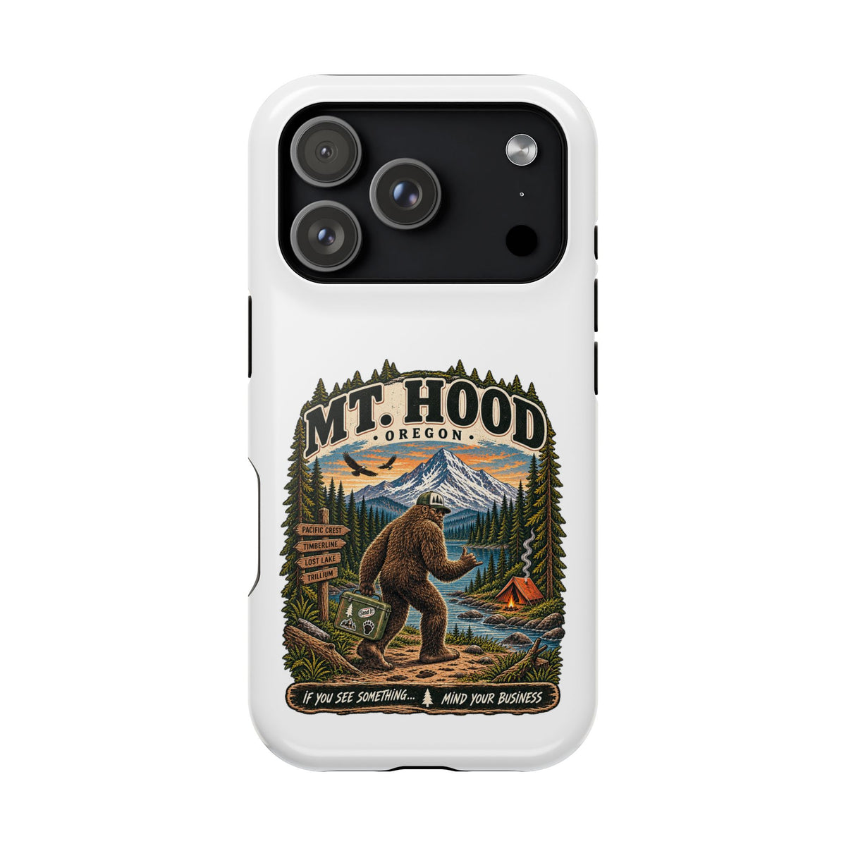 Mt. Hood Oregon Sasquatch Phone Case — Magnetic Impact-Resistant