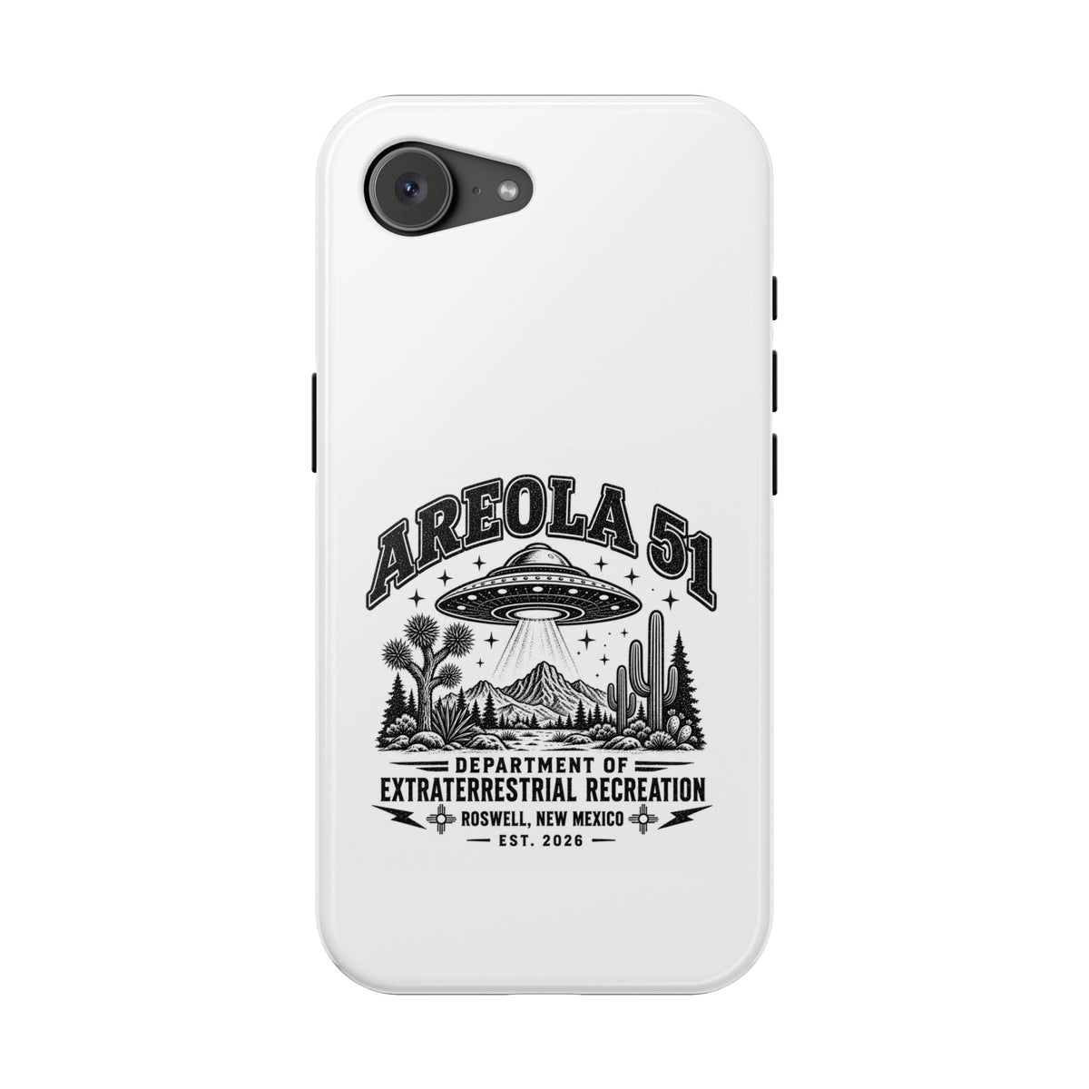 Areola 51 Magnetic Impact-Resistant Phone Case — Retro UFO Roswell Design