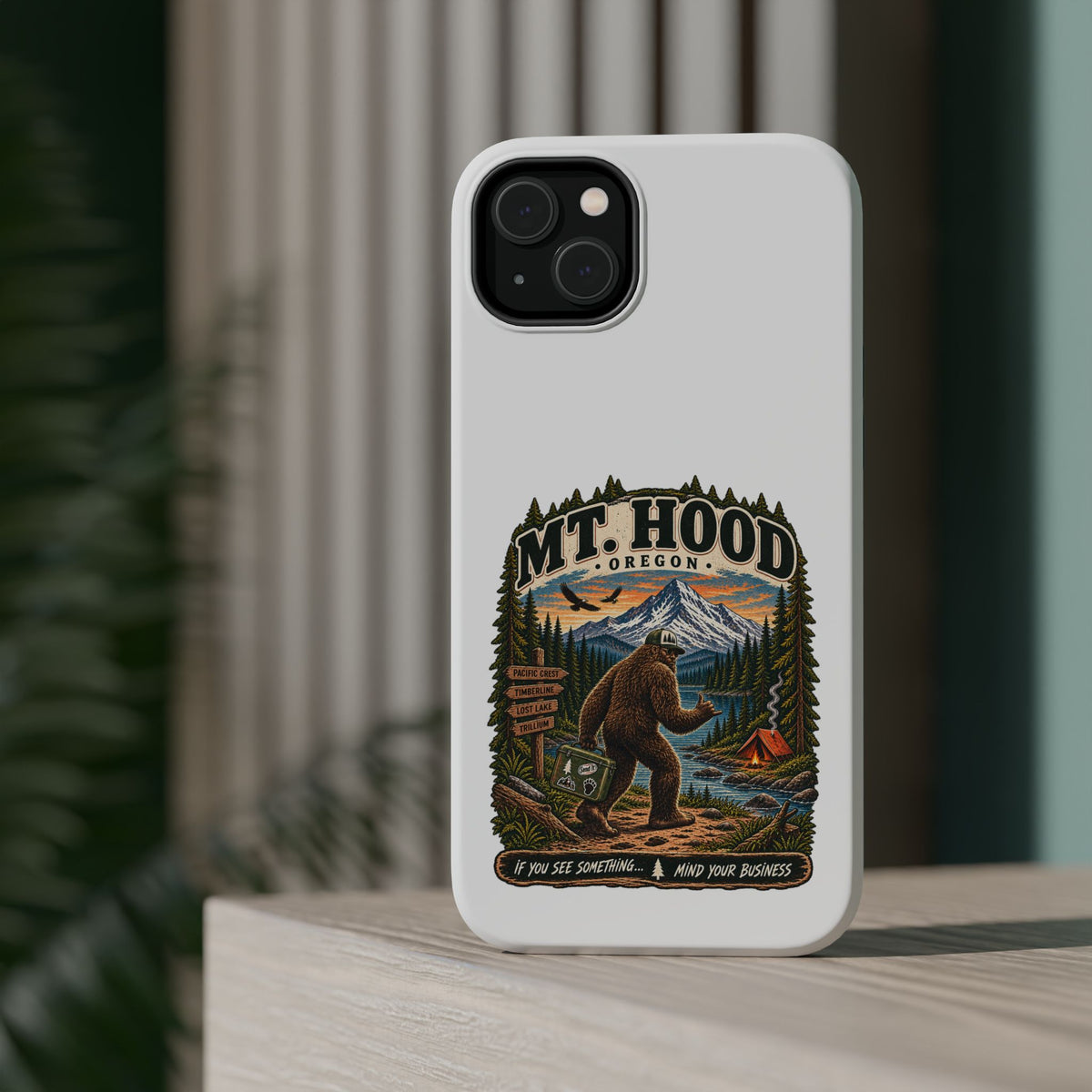 Mt. Hood Oregon Sasquatch Phone Case — Magnetic Impact-Resistant