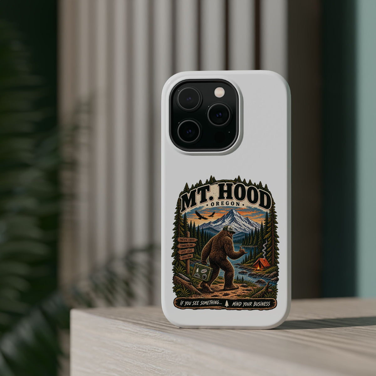 Mt. Hood Oregon Sasquatch Phone Case — Magnetic Impact-Resistant