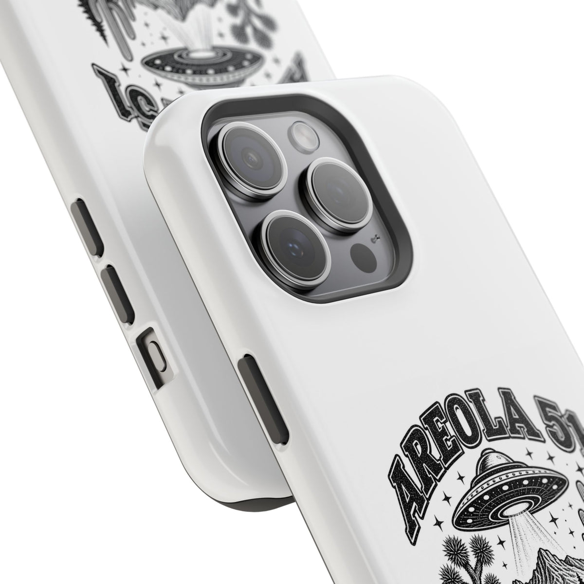 Areola 51 Magnetic Impact-Resistant Phone Case — Retro UFO Roswell Design