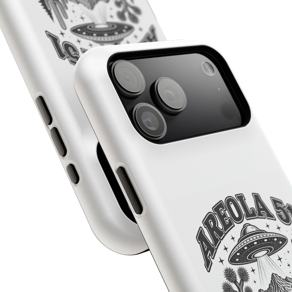 Areola 51 Magnetic Impact-Resistant Phone Case — Retro UFO Roswell Design