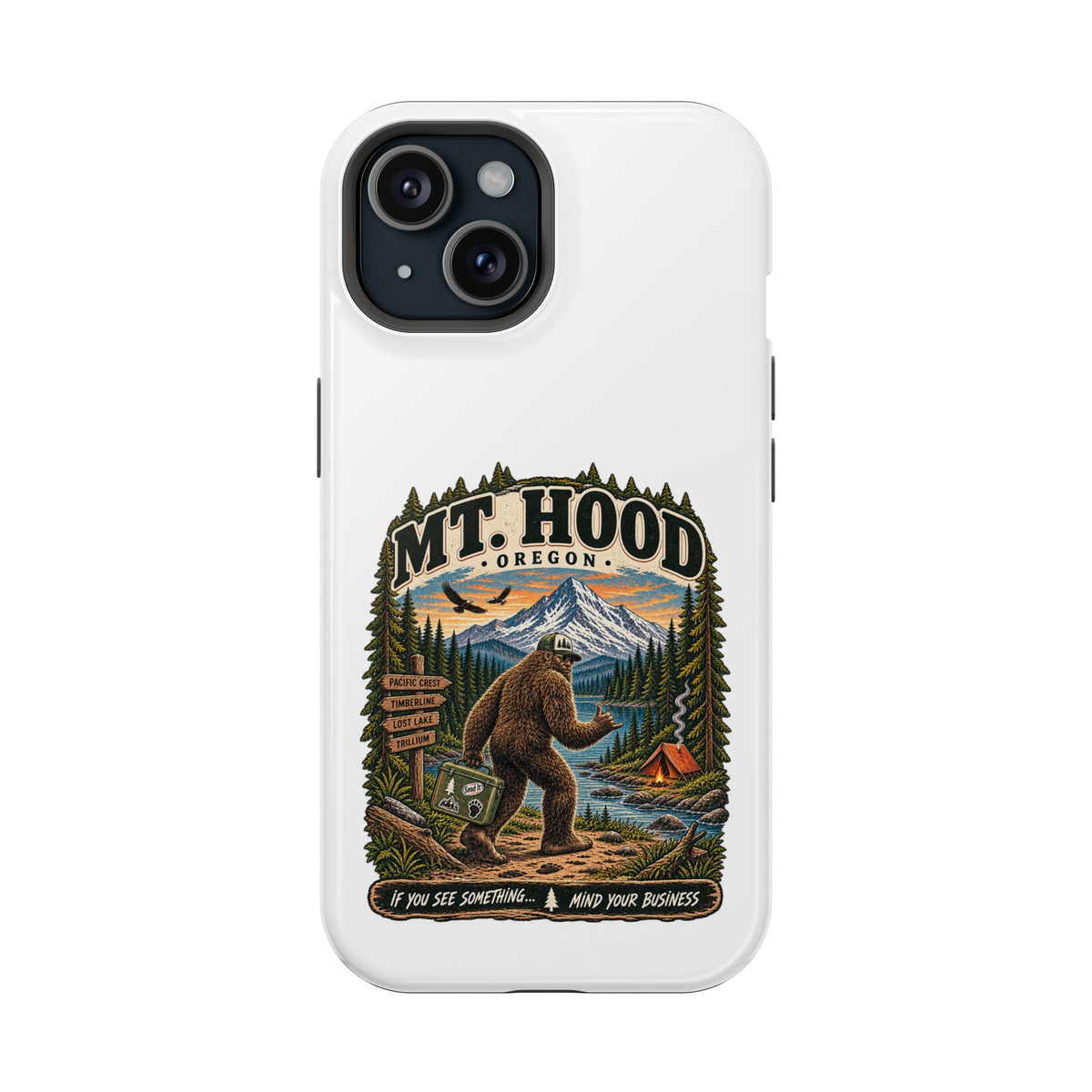 Mt. Hood Oregon Sasquatch Phone Case — Magnetic Impact-Resistant