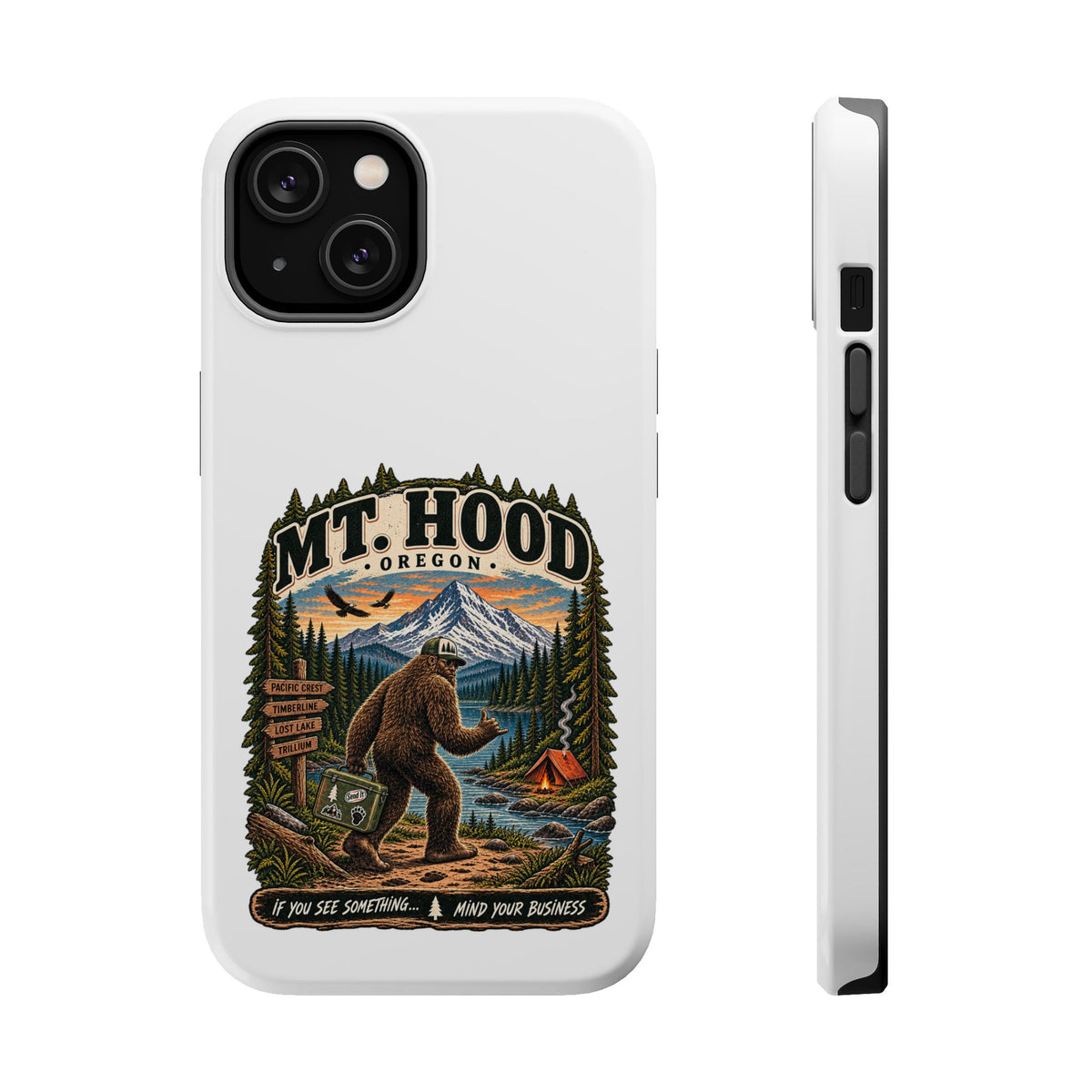 Mt. Hood Oregon Sasquatch Phone Case — Magnetic Impact-Resistant