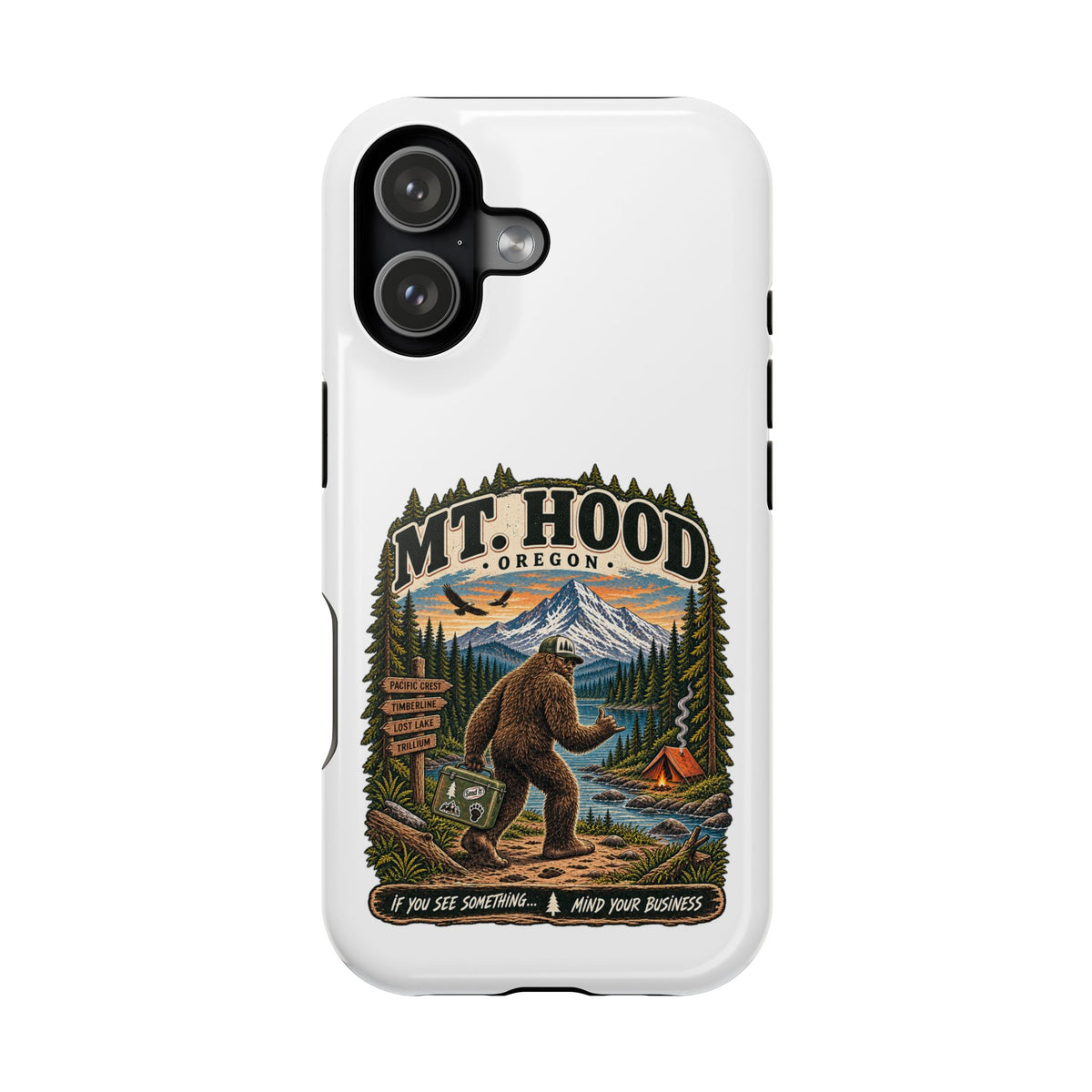 Mt. Hood Oregon Sasquatch Phone Case — Magnetic Impact-Resistant