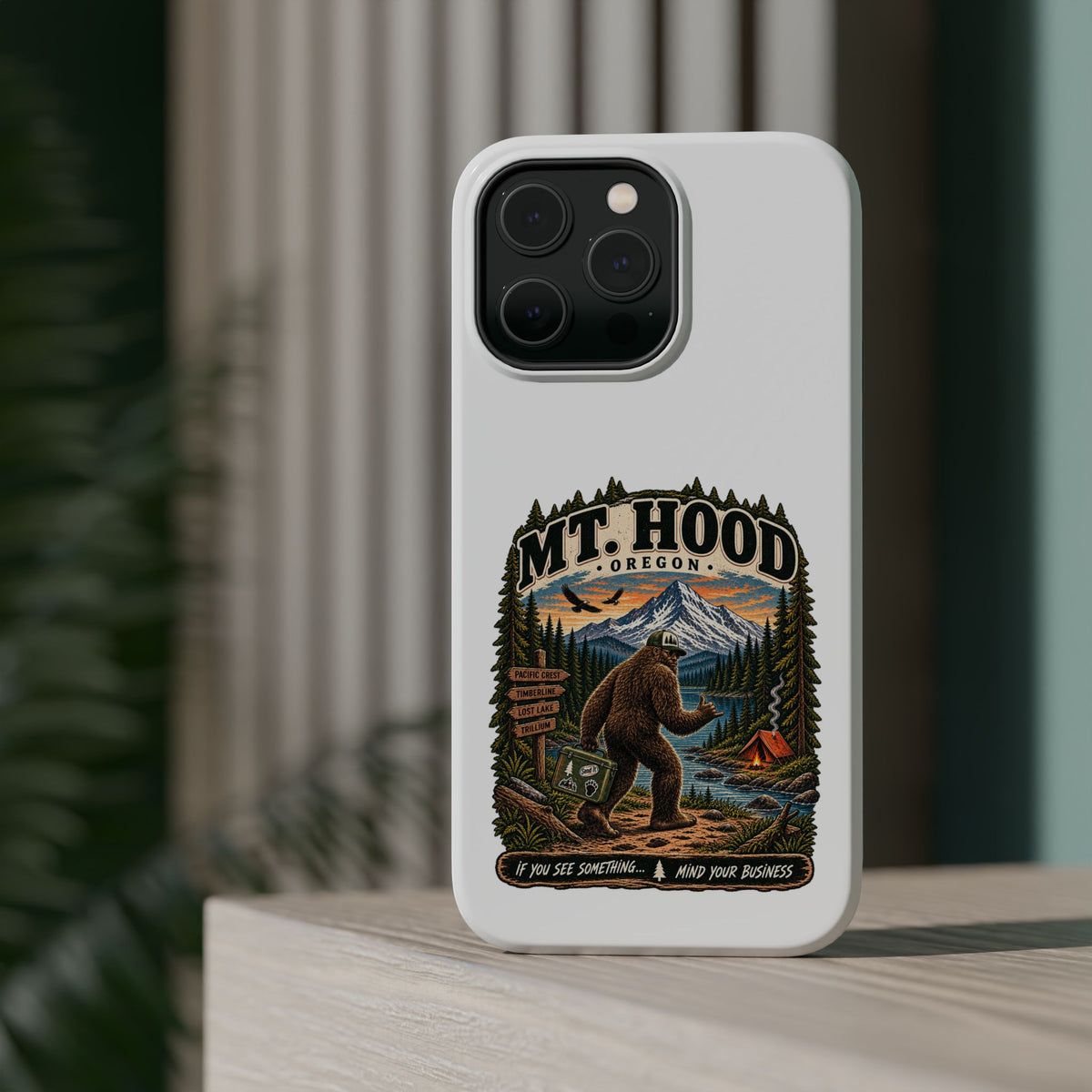 Mt. Hood Oregon Sasquatch Phone Case — Magnetic Impact-Resistant