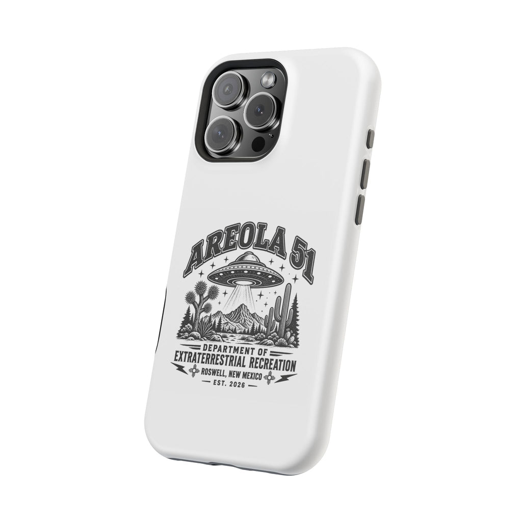 Areola 51 Magnetic Impact-Resistant Phone Case — Retro UFO Roswell Design