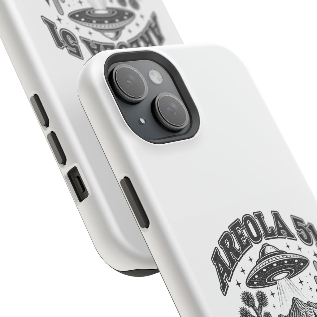 Areola 51 Magnetic Impact-Resistant Phone Case — Retro UFO Roswell Design