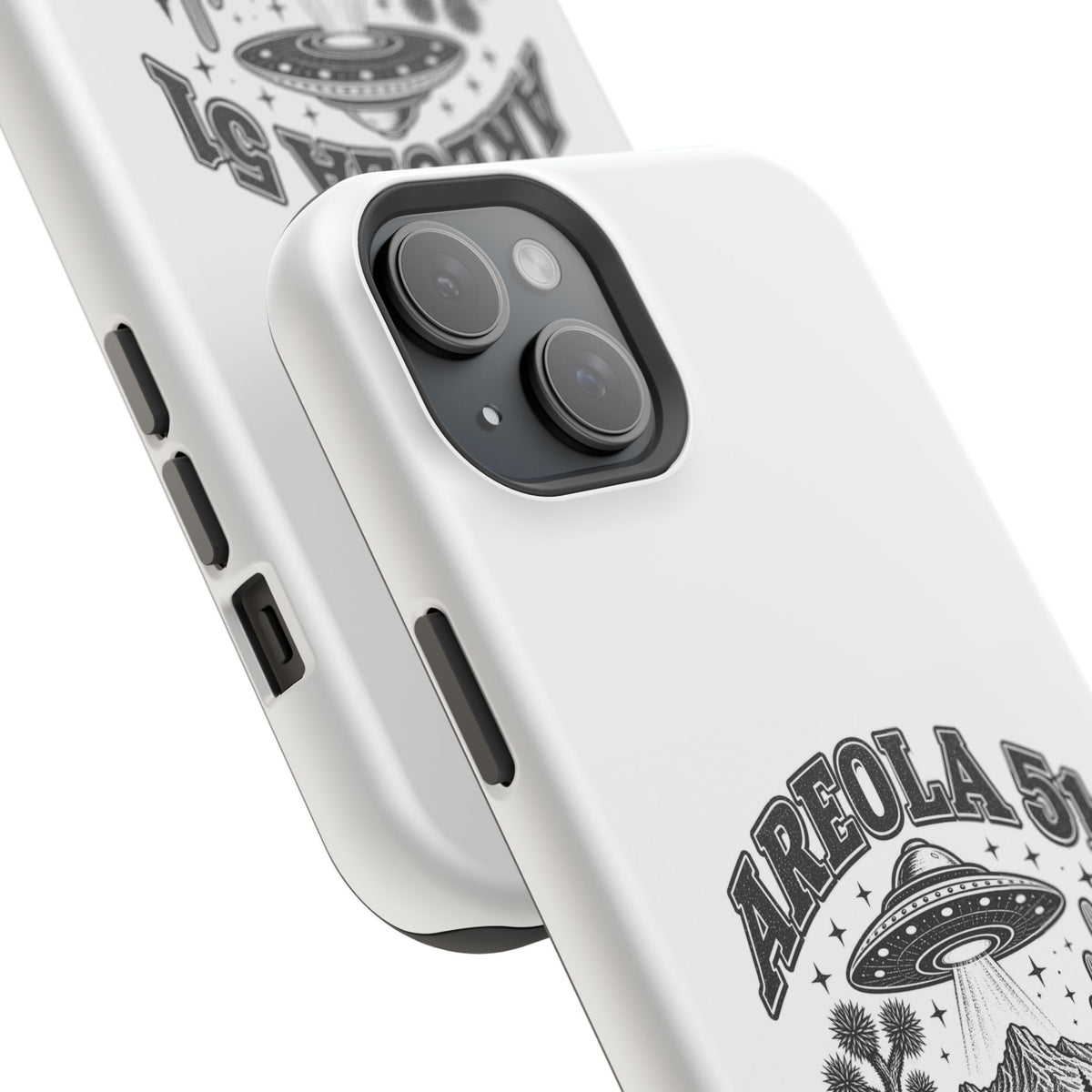 Areola 51 Magnetic Impact-Resistant Phone Case — Retro UFO Roswell Design