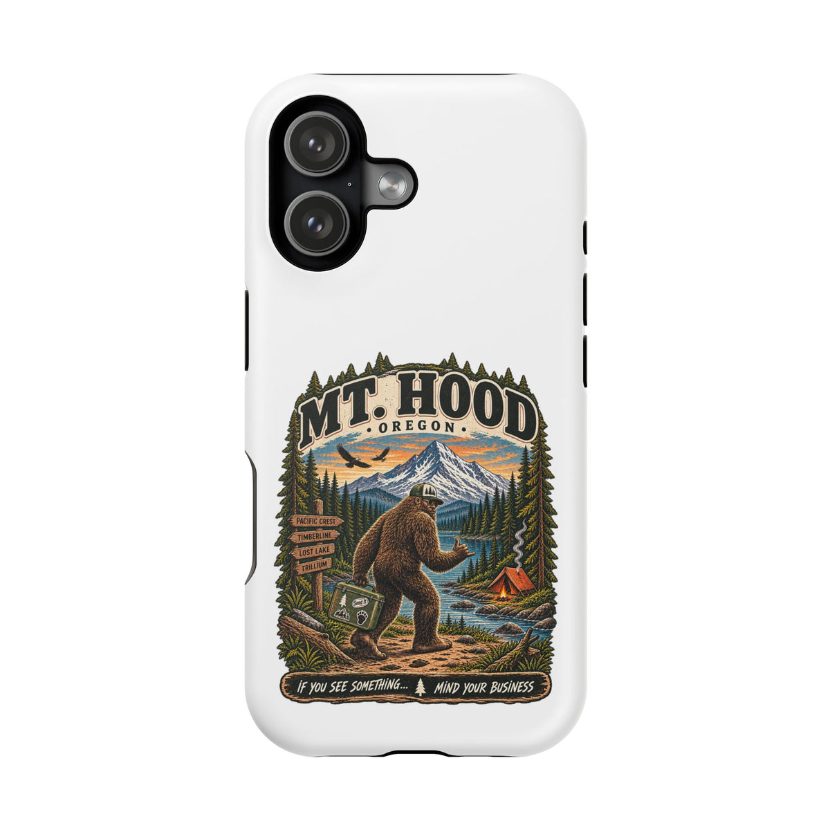 Mt. Hood Oregon Sasquatch Phone Case — Magnetic Impact-Resistant