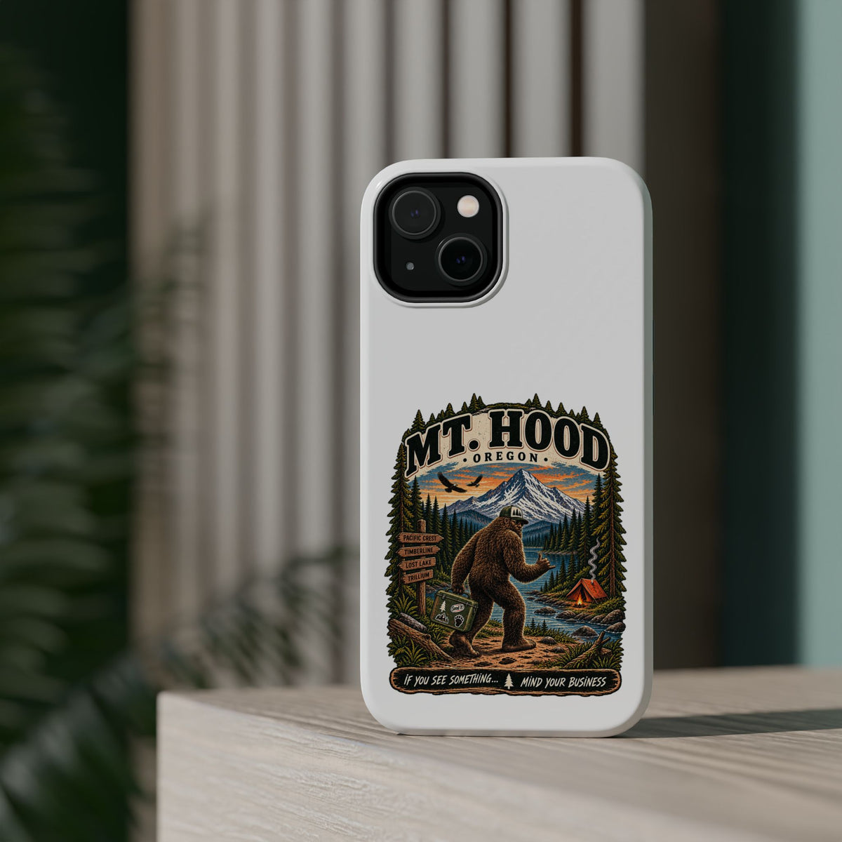 Mt. Hood Oregon Sasquatch Phone Case — Magnetic Impact-Resistant