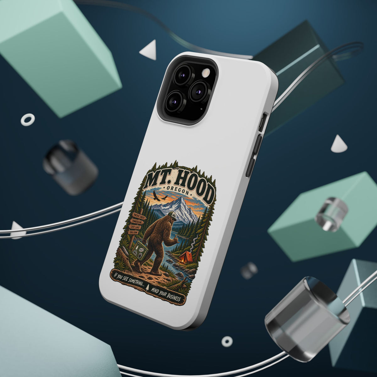 Mt. Hood Oregon Sasquatch Phone Case — Magnetic Impact-Resistant