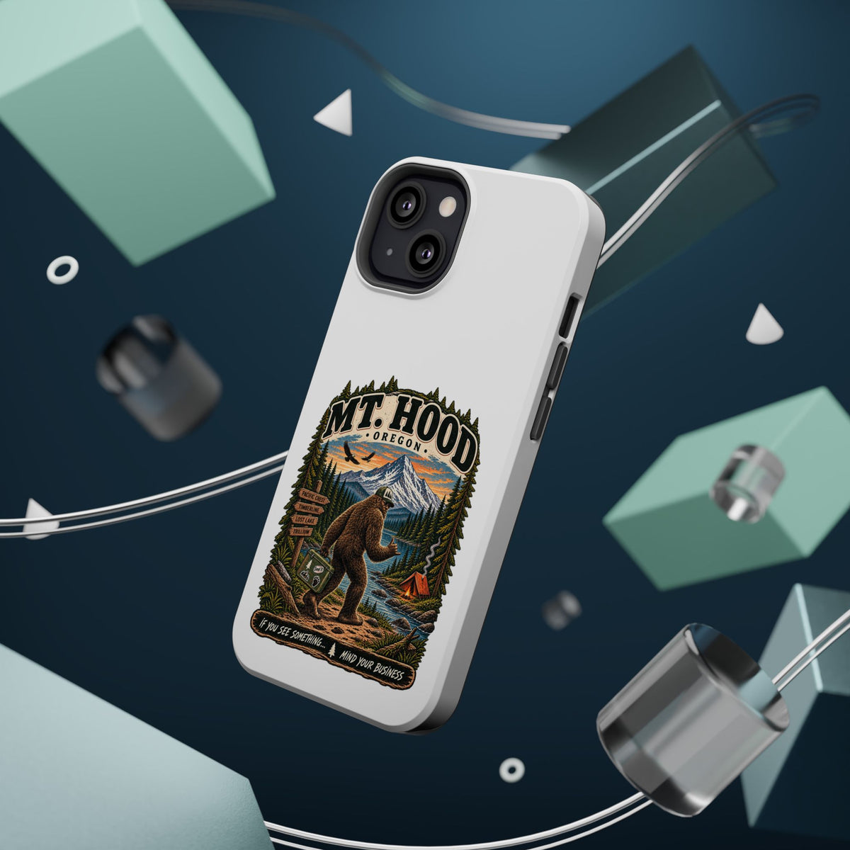Mt. Hood Oregon Sasquatch Phone Case — Magnetic Impact-Resistant