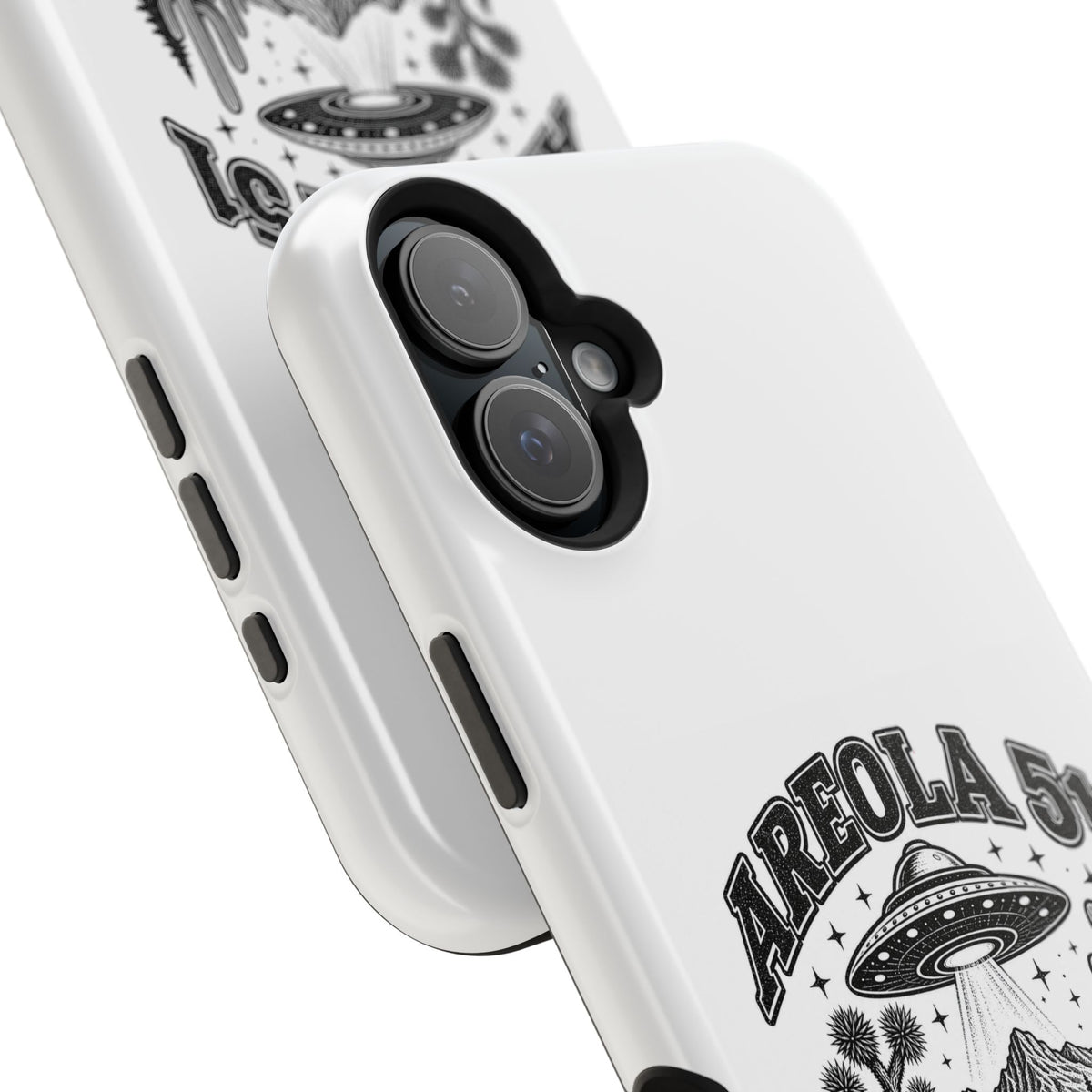 Areola 51 Magnetic Impact-Resistant Phone Case — Retro UFO Roswell Design