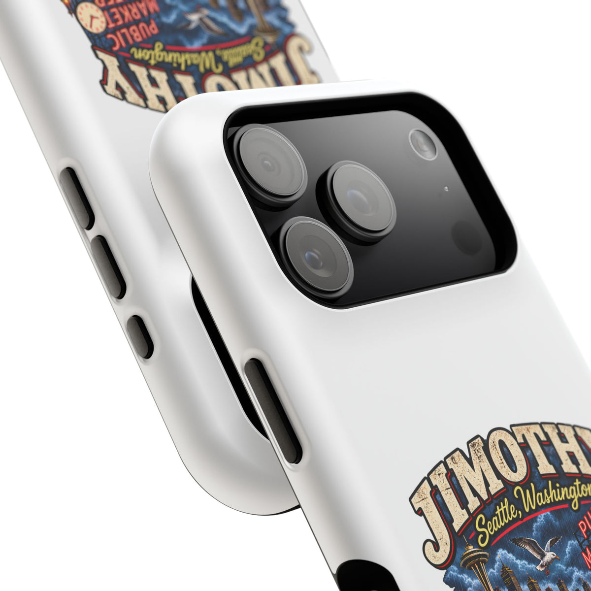 Personalized Seattle Phone Case — 'JIMOTHY' Market Center Design (Magnetic, Impact-Resistant)