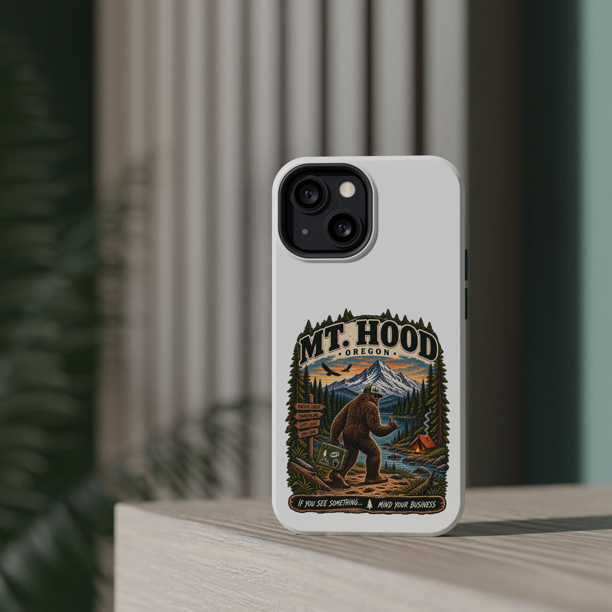 Mt. Hood Oregon Sasquatch Phone Case — Magnetic Impact-Resistant