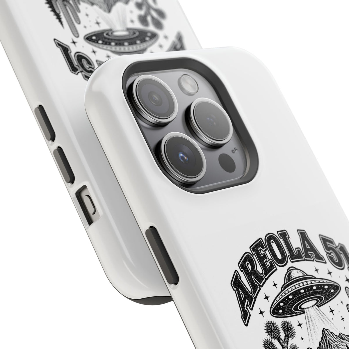 Areola 51 Magnetic Impact-Resistant Phone Case — Retro UFO Roswell Design