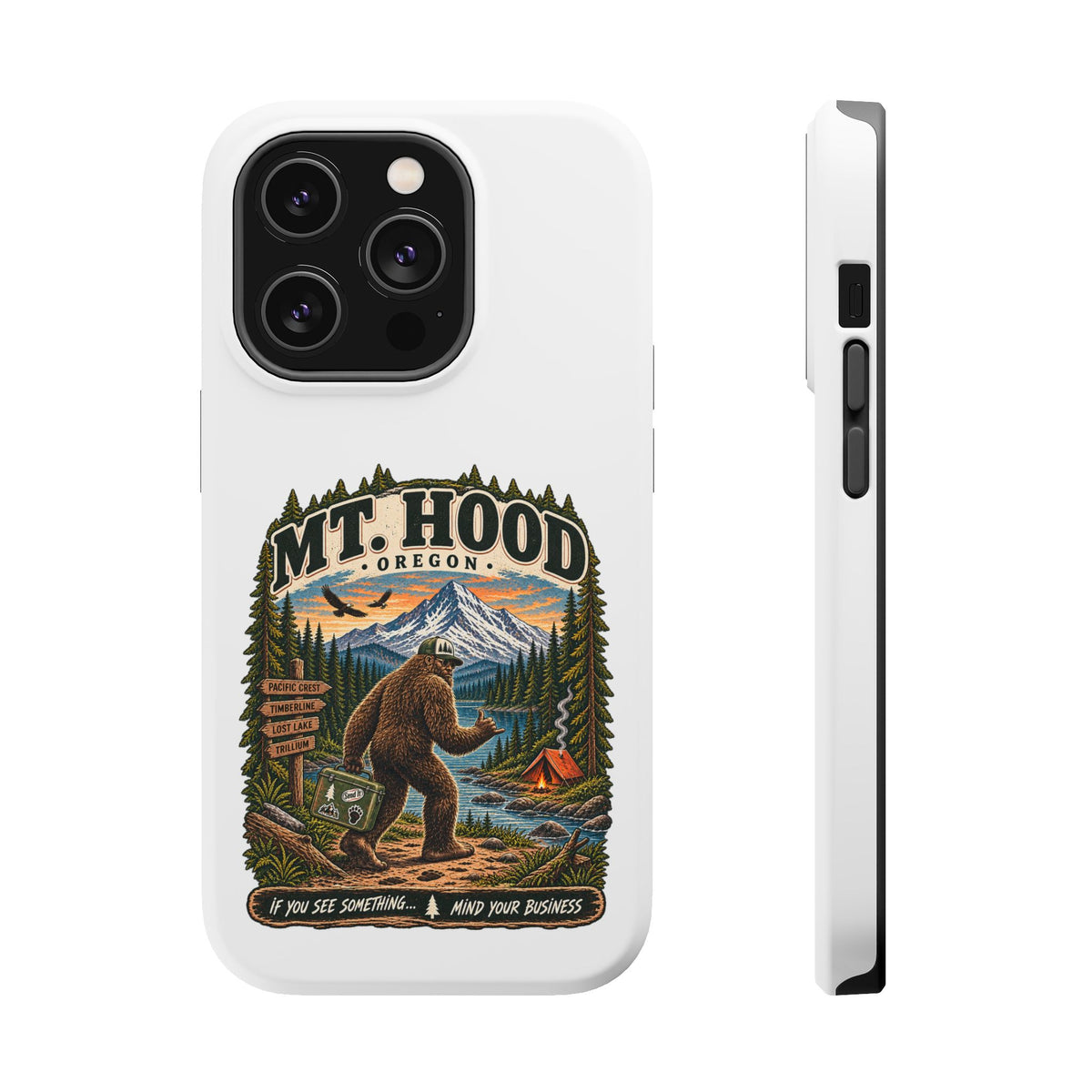Mt. Hood Oregon Sasquatch Phone Case — Magnetic Impact-Resistant