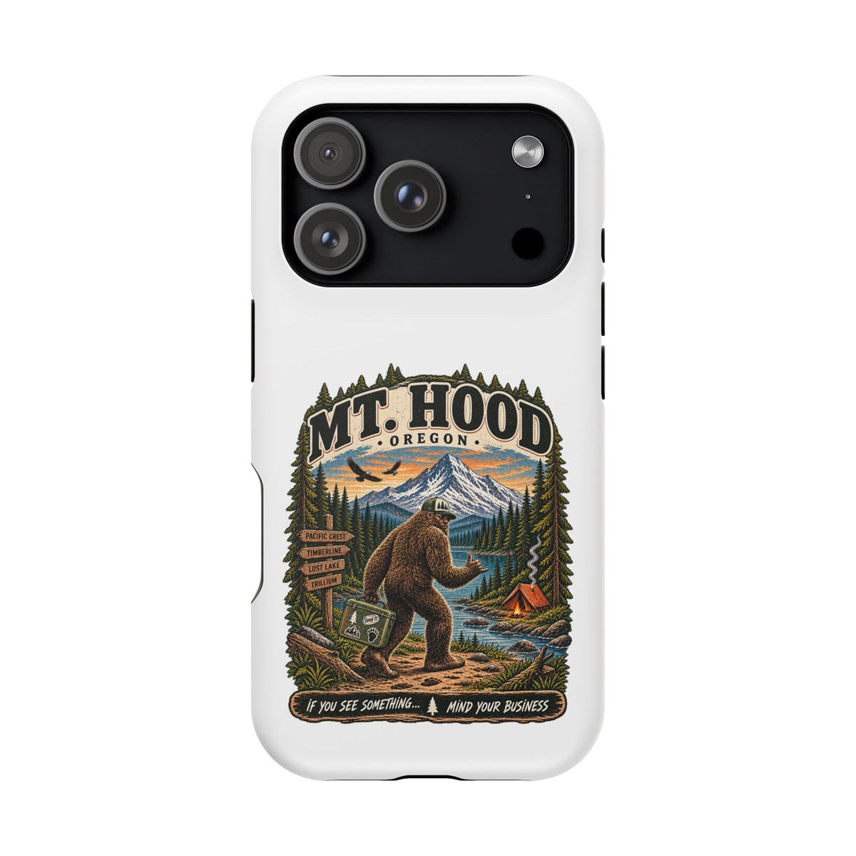 Mt. Hood Oregon Sasquatch Phone Case — Magnetic Impact-Resistant