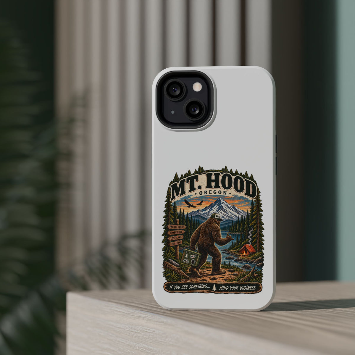 Mt. Hood Oregon Sasquatch Phone Case — Magnetic Impact-Resistant